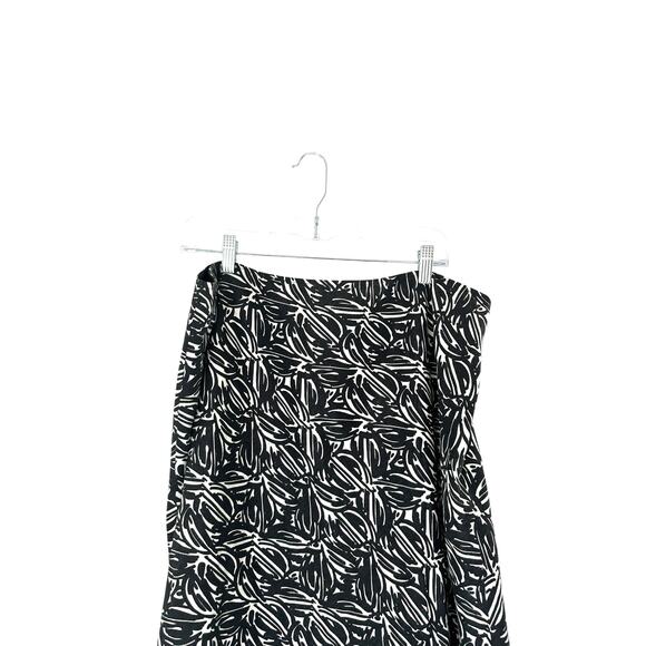 Lafayette 148 Plus Black White Office Work Career Linen Blend A-Line Skirt 18 - Picture 2 of 7